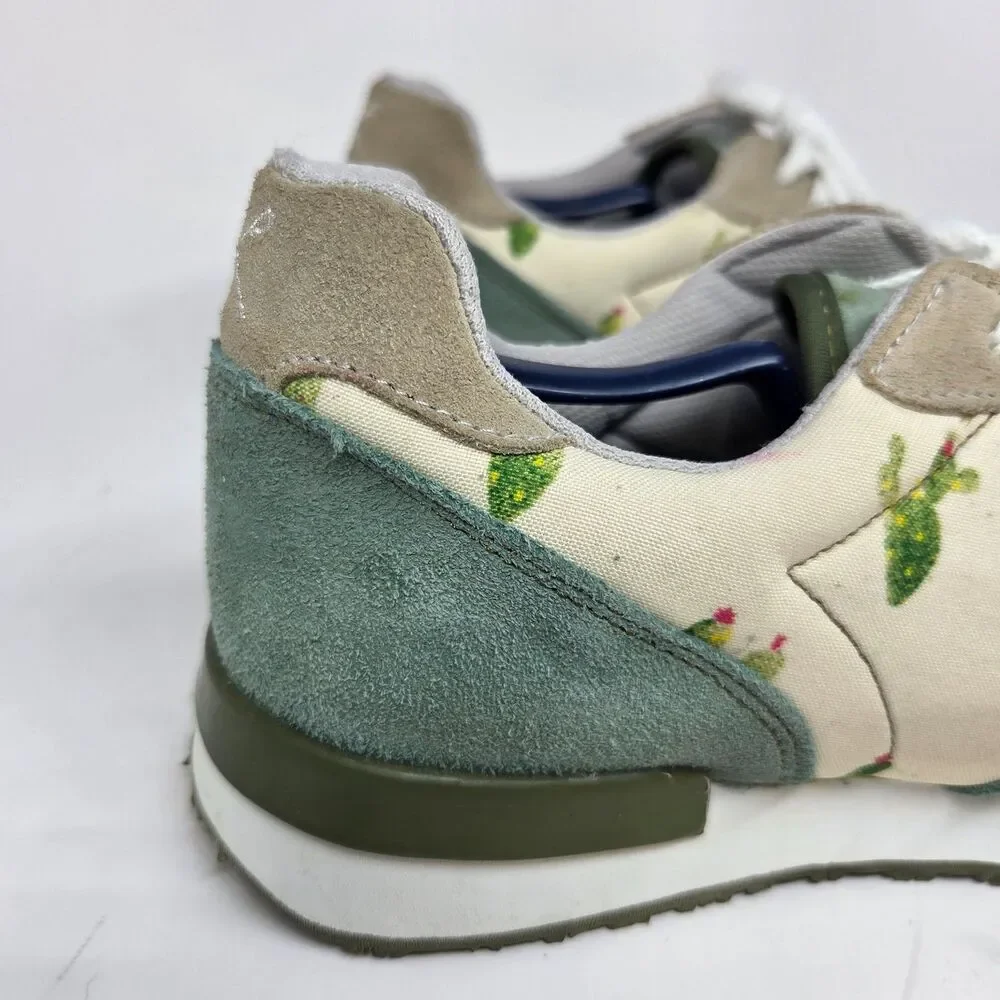 Inkkas Prickly Jogger Multicolor Green Cactus Athletic Shoes Mens 10 -Womens 12
